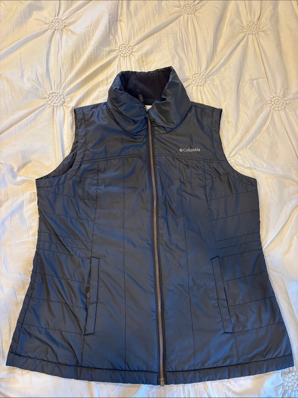 Columbia Navy Blue Quilted Puffer Vest